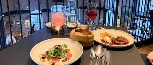 Utsikt over restauranten Smag og Behag i Kristiansand.